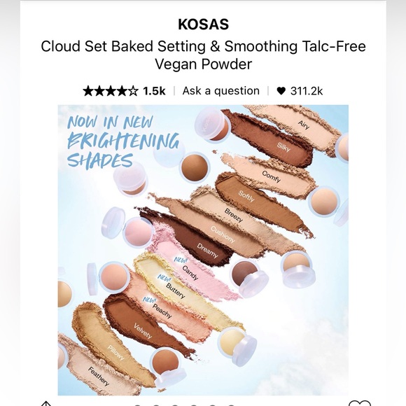 KOSAS  Set Baked Setting & Smoothing Talc-Free
Vegan Powder - Picture 4 of 11